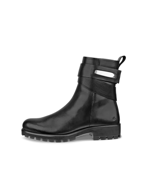 Women s ECCO Modtray Leather Ankle Boot Black