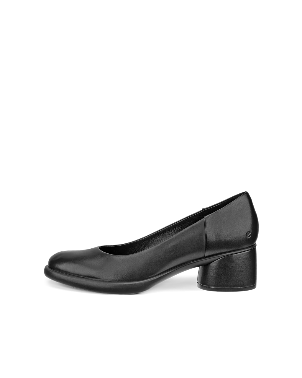Women s ECCO Sculpted LX 35 Leather Block Heeled Pump Black