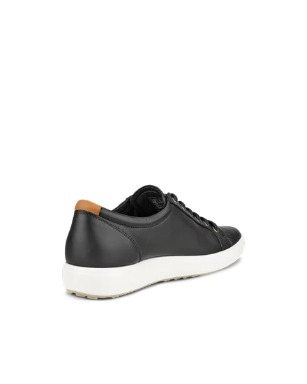 Women s ECCO Soft 7 Leather Trainer Black