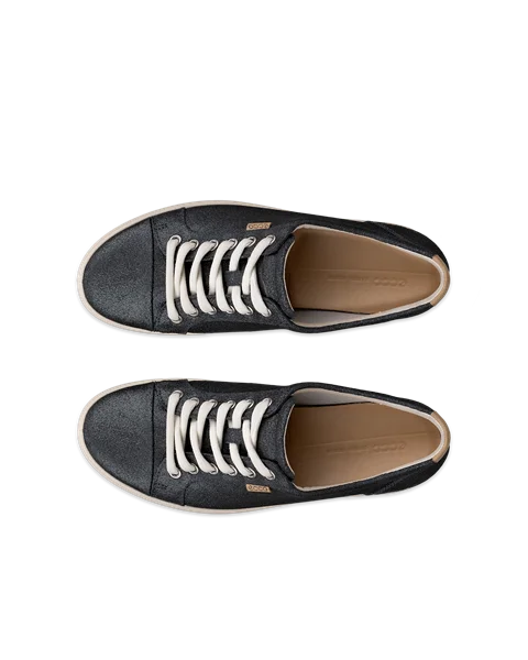Women s ECCO Soft 7 Suede Trainer Black