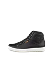Women s ECCO Soft 7 Leather High Top Trainer Black
