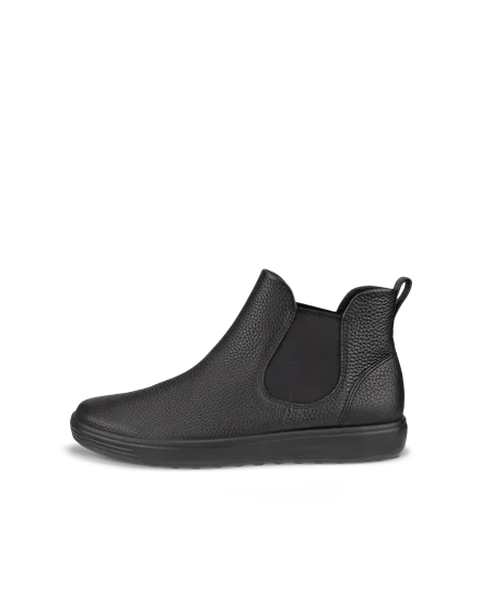 Women s ECCO Soft 7 Leather Chelsea Boot Black