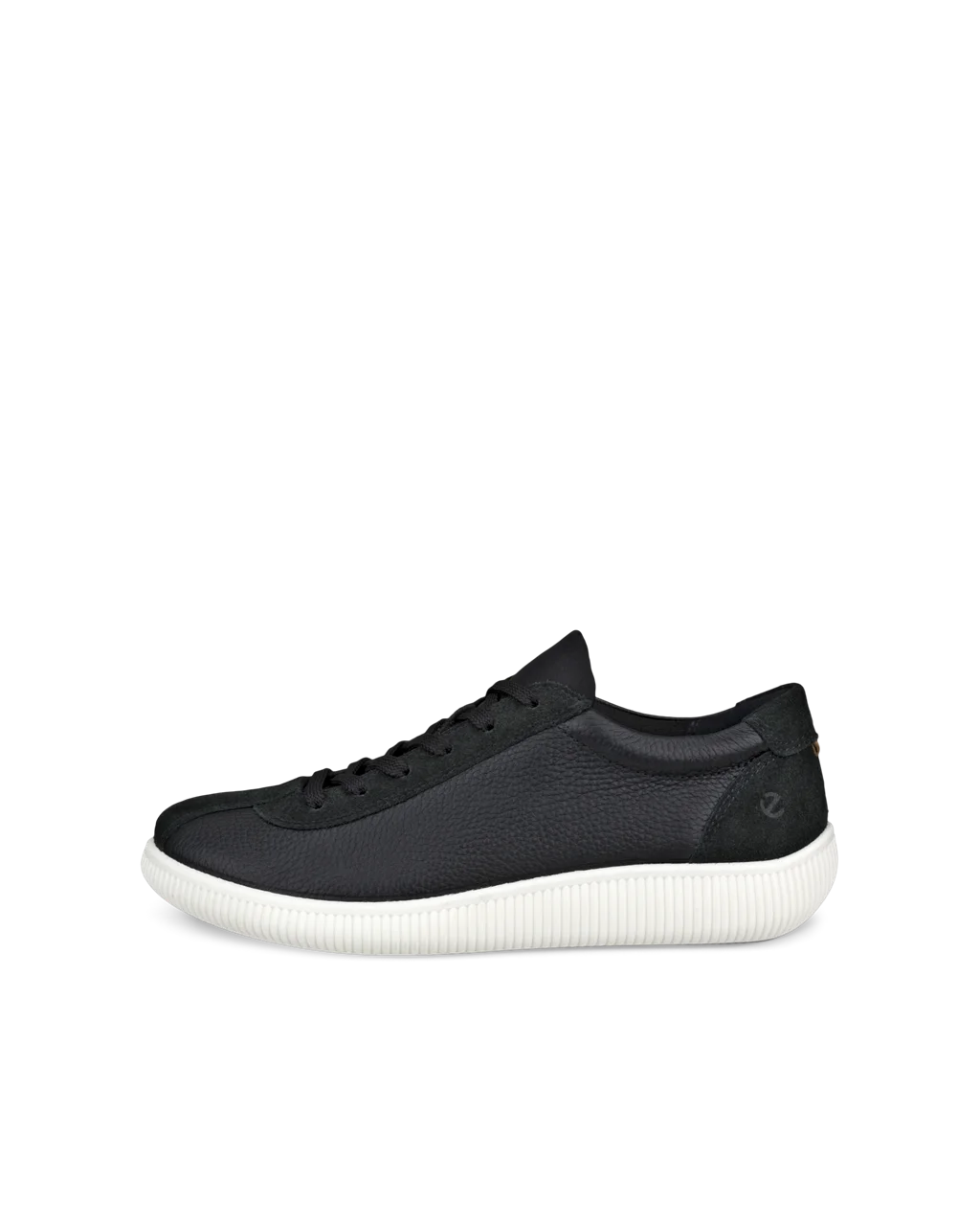 Women s ECCO Soft Zero Leather Trainer Black