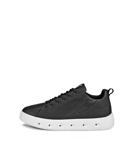 Women s ECCO Street 720 Leather Gore Tex Trainer Black