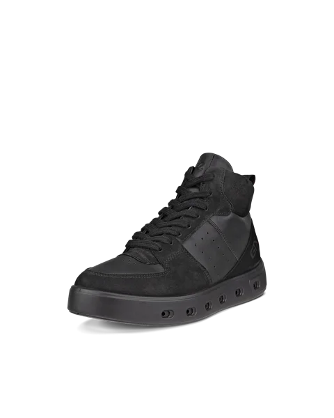 ECCO Street 720 baskets montante en cuir pour femme Noir