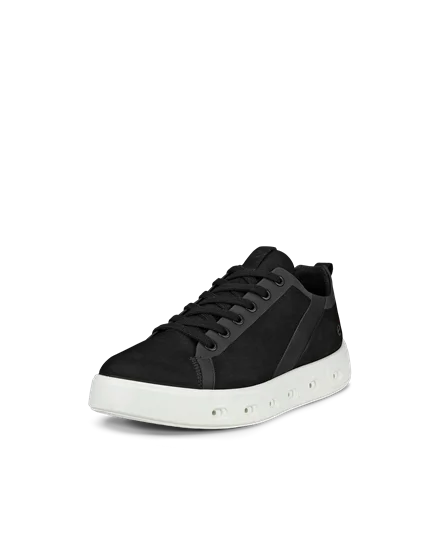 Women s ECCO Street 720 Nubuck Gore Tex Trainer Black
