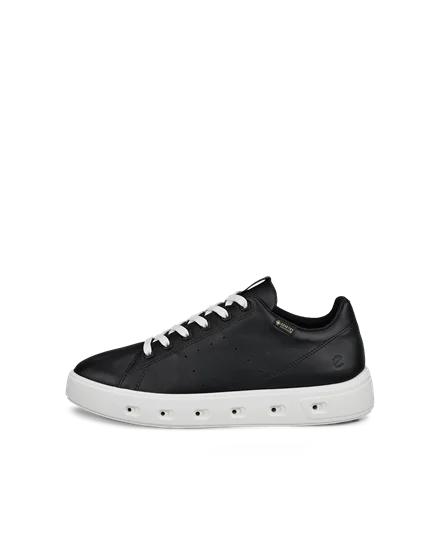 Women s ECCO Street 720 Leather Gore Tex Trainer Black