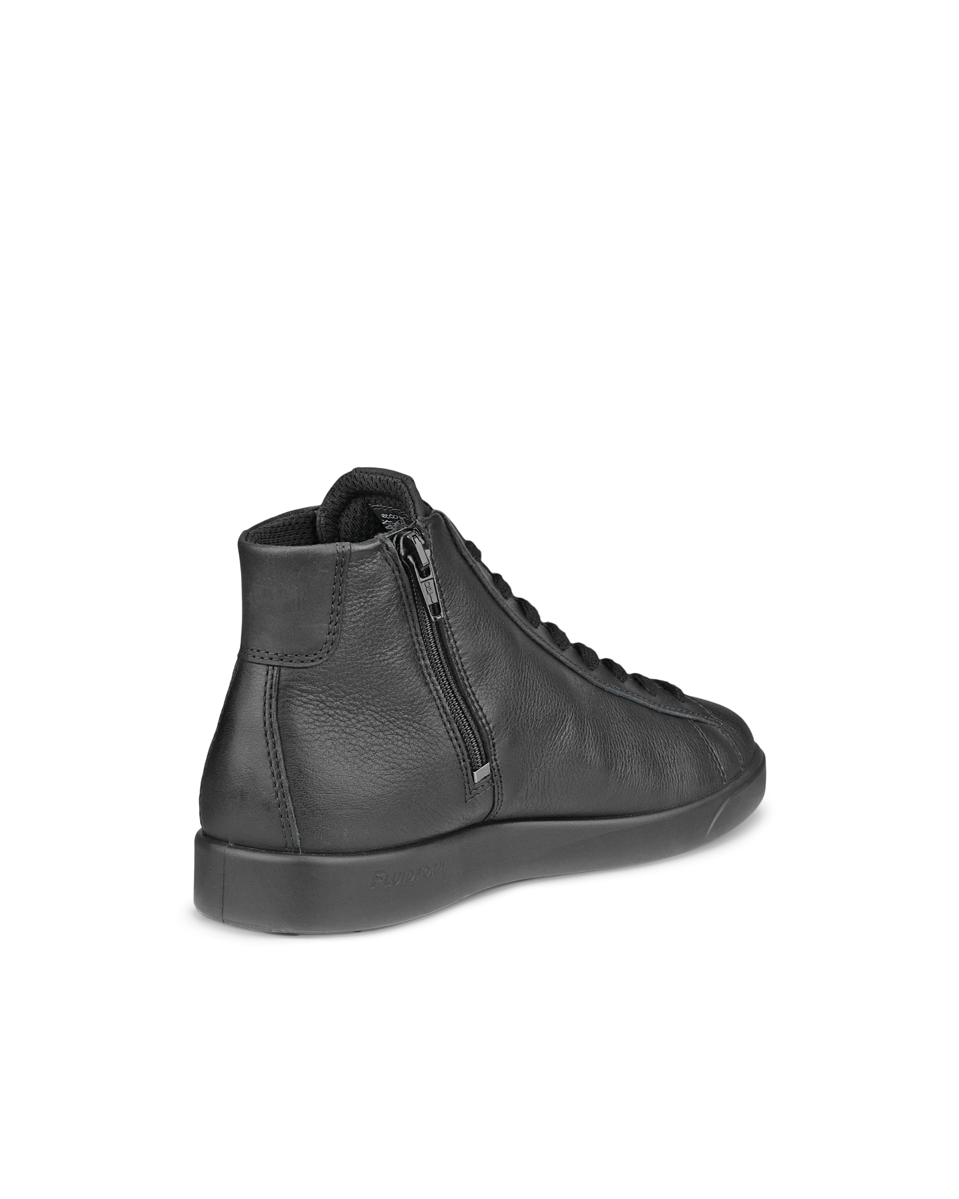 ECCO® Street Lite Damen High-Top Sneaker Aus Leder | Schwarz