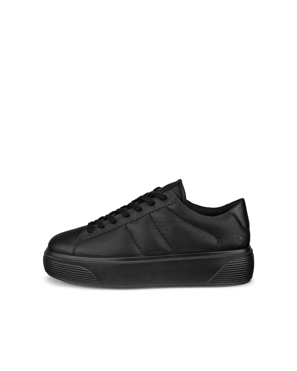 Women s ECCO Street Platform Leather Platform Trainer Black