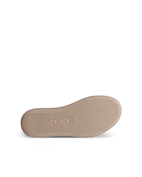 Women s ECCO Soft Zero Leather Trainer Beige