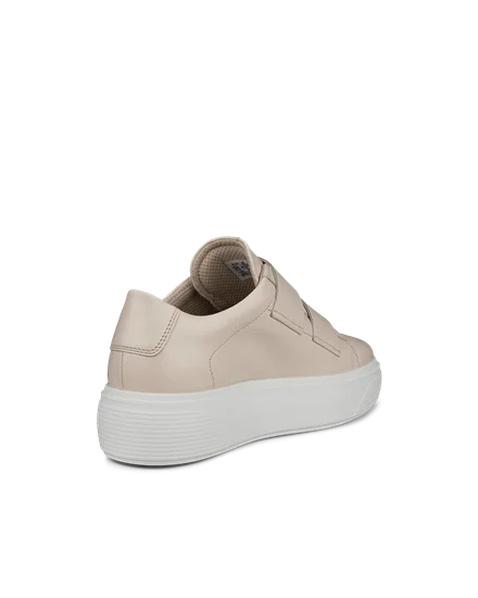 ECCO Street Platform Damen Ledersneaker Beige