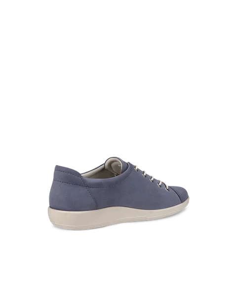 Women s ECCO Soft 2.0 Nubuck Walking Shoe Blue