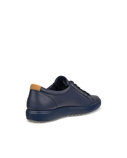 Women s ECCO Soft 7 Leather Trainer Blue