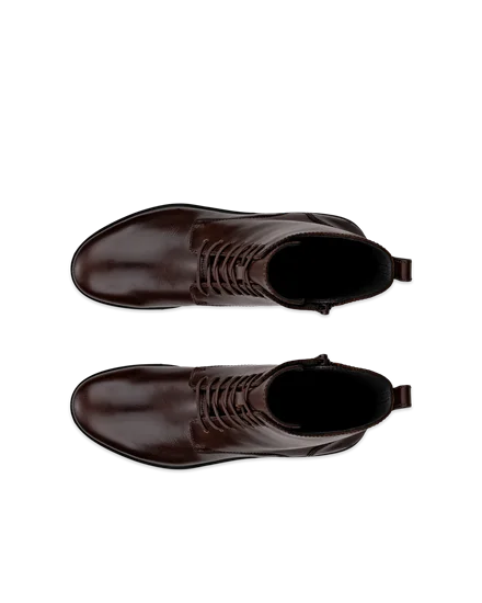 ECCO Dress Classic 15 bottes a lacets en cuir pour femme Marron
