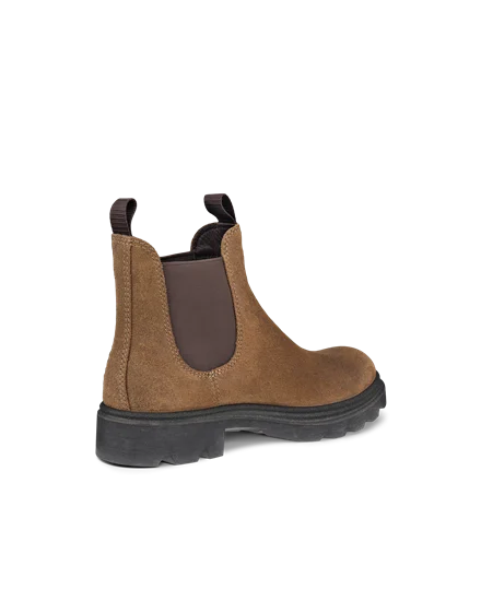 Women s ECCO Grainer Suede Chelsea Boot Brown