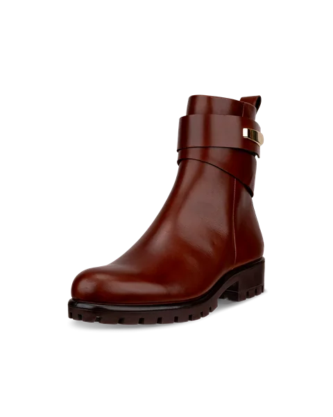 Women s ECCO Modtray Leather Ankle Boot Brown