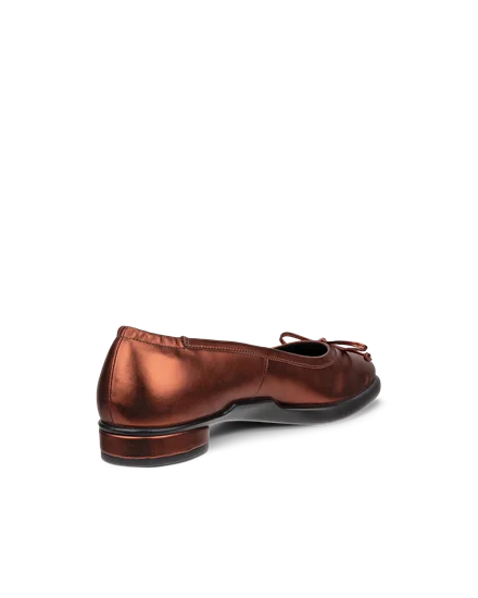Women s ECCO Sculpted LX Leather Ballerina Brown