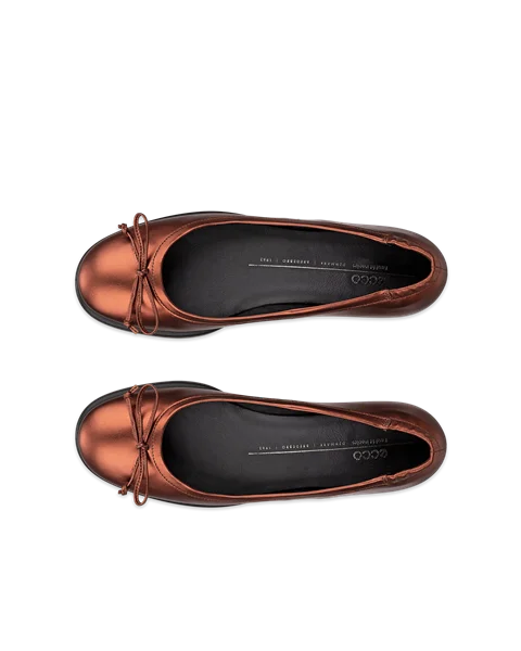 Women s ECCO Sculpted LX Leather Ballerina Brown