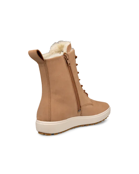 Women s ECCO Soft 7 Tred Leather Mid Cut Boot Brown