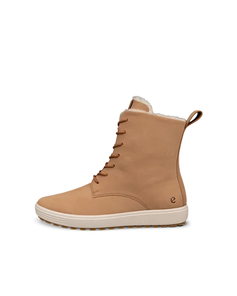 Women s ECCO Soft 7 Tred Leather Mid Cut Boot Brown