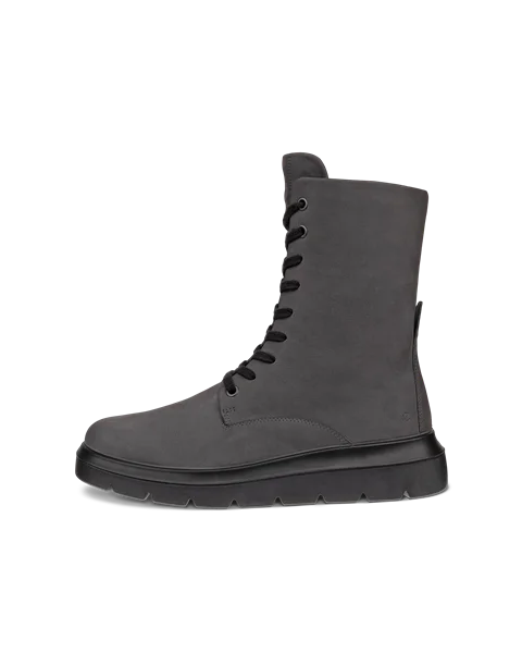 Women s ECCO Nouvelle Leather Lace Up Boot Grey