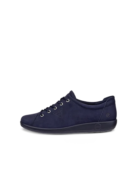Women s ECCO Soft 2.0 Nubuck Walking Shoe Navy