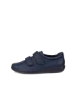 Women s ECCO Soft 2.0 Leather Walking Shoe Navy