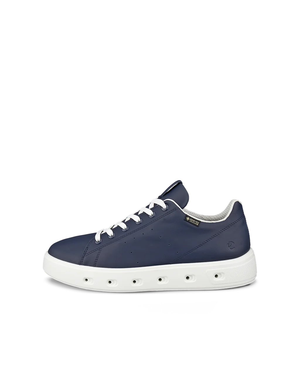 Women s ECCO Street 720 Leather Gore Tex Trainer Navy