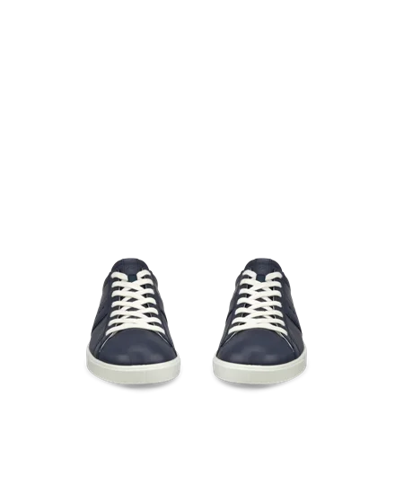 Women s ECCO Street Lite Leather Trainer Navy