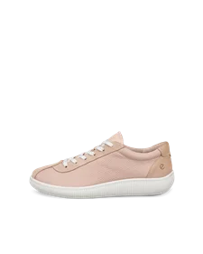 Women s ECCO Soft 7 Leather Trainer Pink