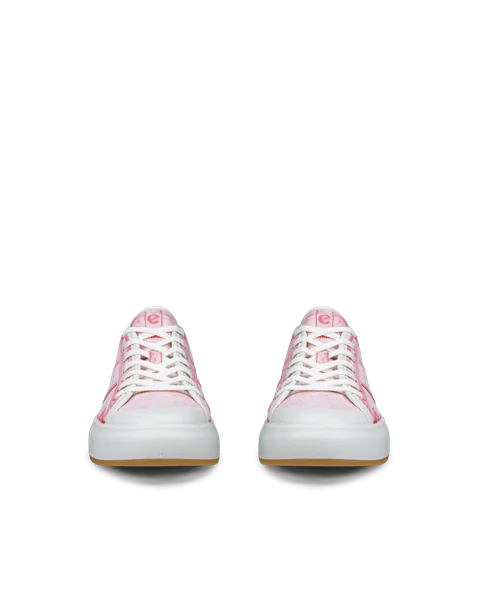Women s ECCO Street Ace Leather Trainer Pink