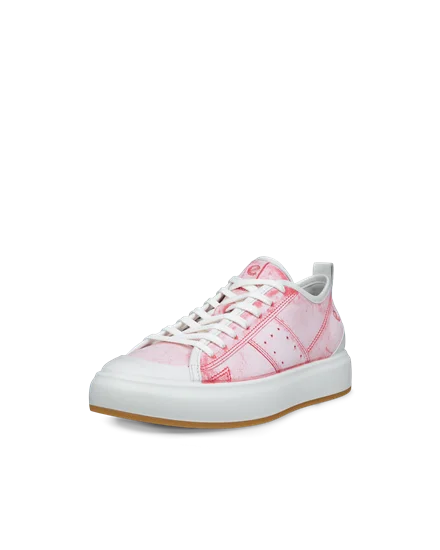 Ladies pink leather trainers top