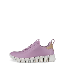 Women s ECCO Soft 7 Leather Trainer Purple