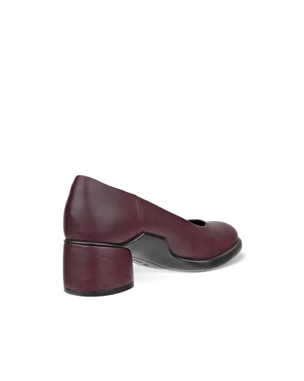 Women s ECCO Sculpted LX 35 Leather Block Heeled Pump Purple