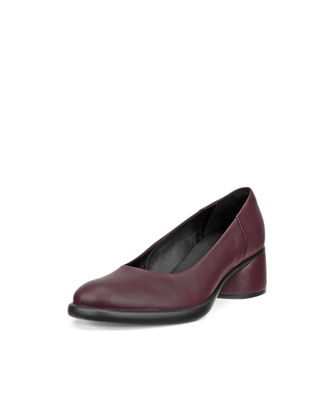 Women s ECCO Sculpted LX 35 Leather Block Heeled Pump Purple