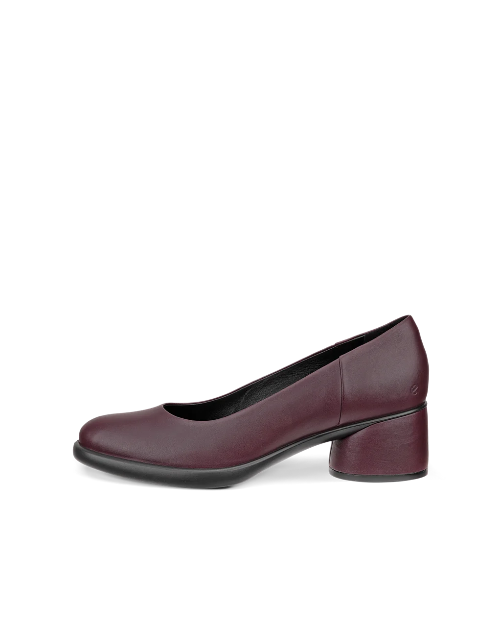 Women s ECCO Sculpted LX 35 Leather Block Heeled Pump Purple