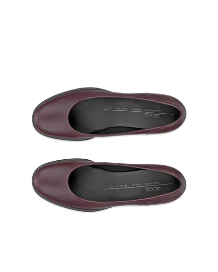Women s ECCO Sculpted LX 35 Leather Block Heeled Pump Purple