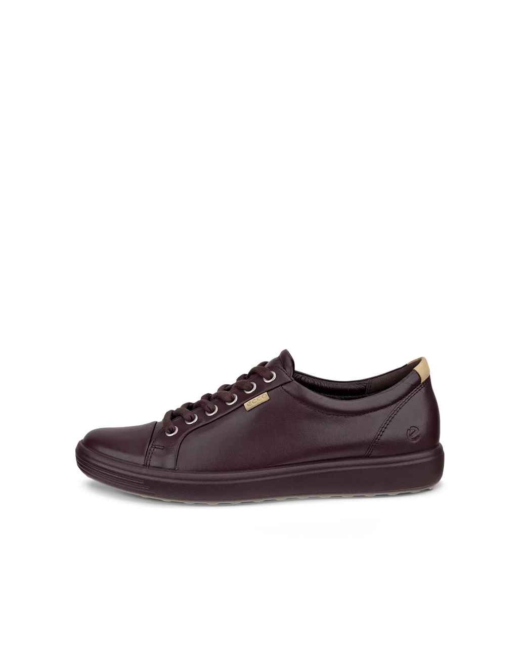 Women s ECCO Soft 7 Leather Trainer Purple