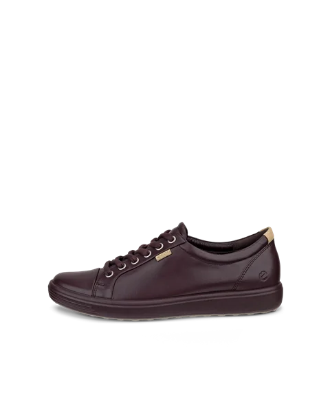 Women s ECCO Soft 7 Leather Trainer Purple