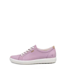 Women s ECCO Soft 7 Nubuck Trainer Red