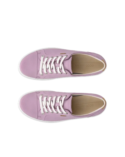 Women s ECCO Soft 7 Leather Trainer Purple