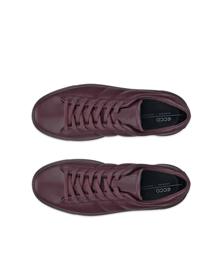 Women s ECCO Street Platform Leather Platform Trainer Purple
