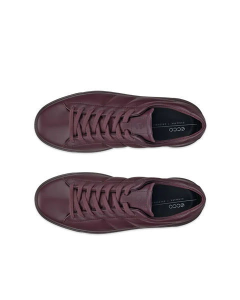 Women s ECCO Street Platform Leather Platform Trainer Purple