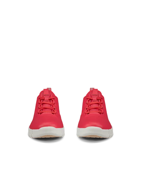Women s ECCO Gruuv Leather Trainer Red