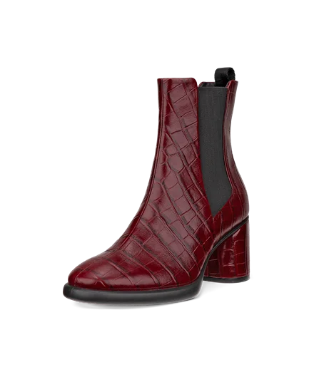 Women s ECCO Sculpted LX 55 Leather Chelsea Boot Heel Red