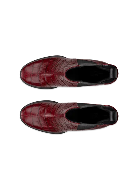Women s ECCO Sculpted LX 55 Leather Chelsea Boot Heel Red