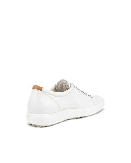 Women s ECCO Soft 7 Leather Trainer White