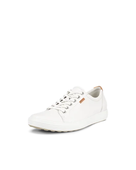 Women s ECCO Soft 7 Leather Trainer White