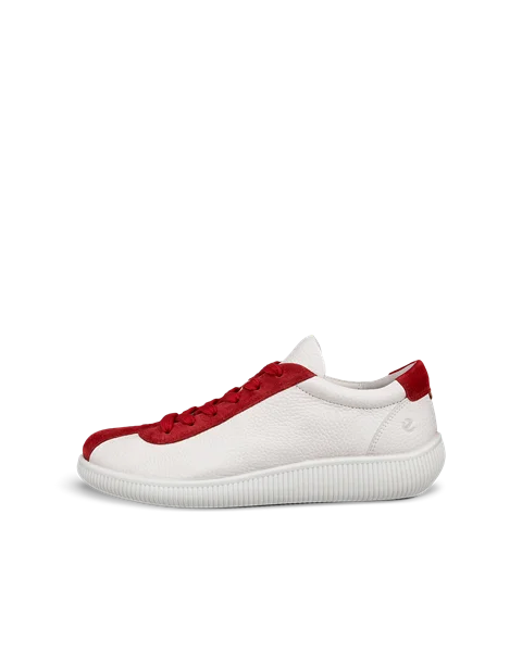 Women s ECCO Soft Zero Leather Trainer White