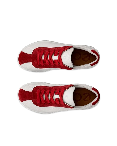 Women s ECCO Soft Zero Leather Trainer White
